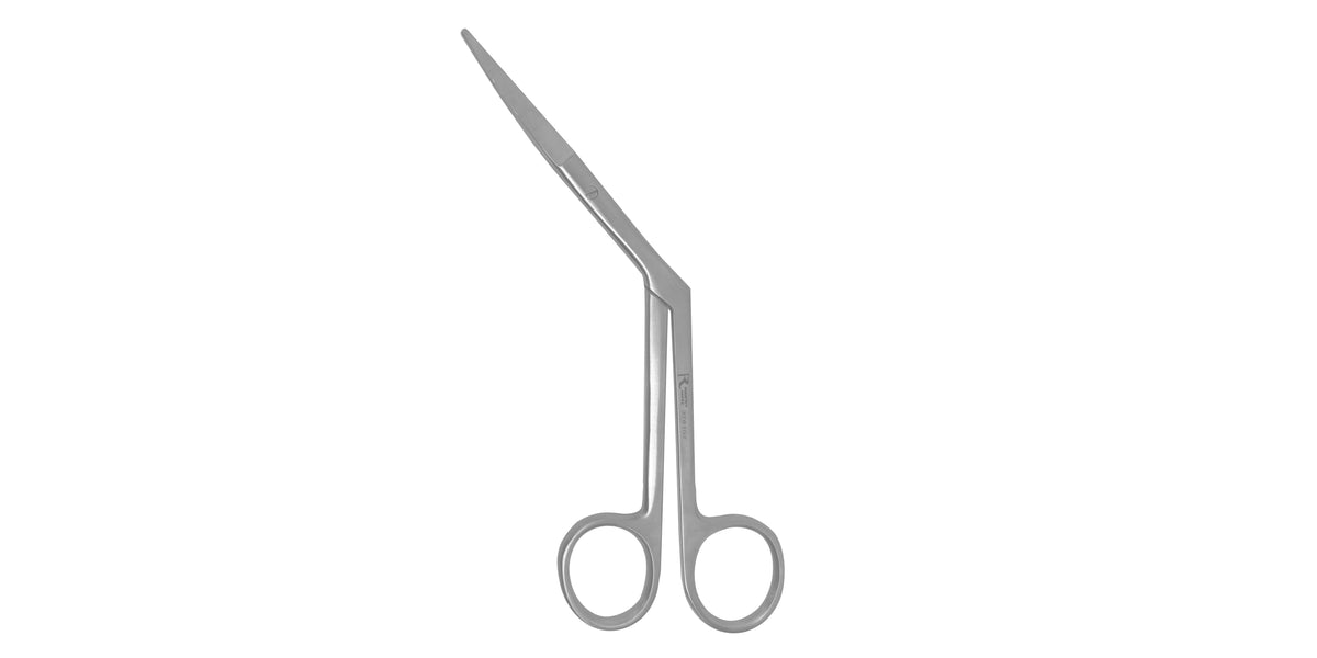 213-Heymann Nasal Scissors, Smooth Blades,Curved Right, Working Length 9.5 Cm