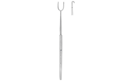 274-Fomon Nasal Hook, 2 Blunt Prongs, 10 Mm Wide, 16.5 Cm Long