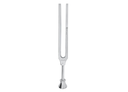 143-Lucae Tuning Fork From Nickel-Plated Steel, With Foot, C = 512 H