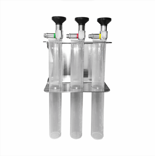 716- metal scope holder with 3 tubes