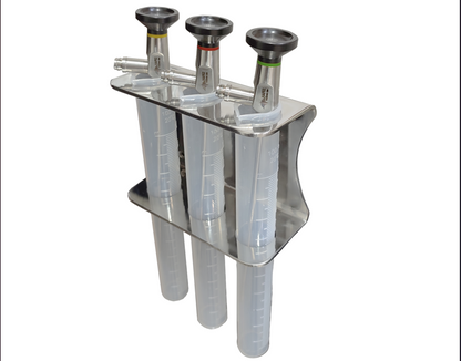 716- metal scope holder with 3 tubes