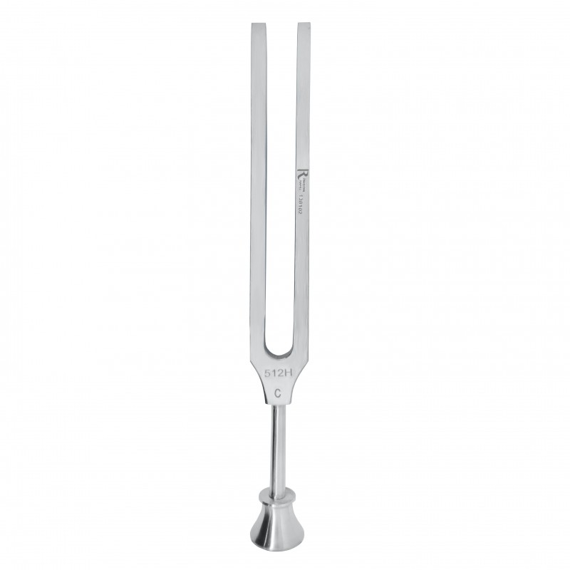 143-Lucae Tuning Fork From Nickel-Plated Steel, With Foot, C = 512 H